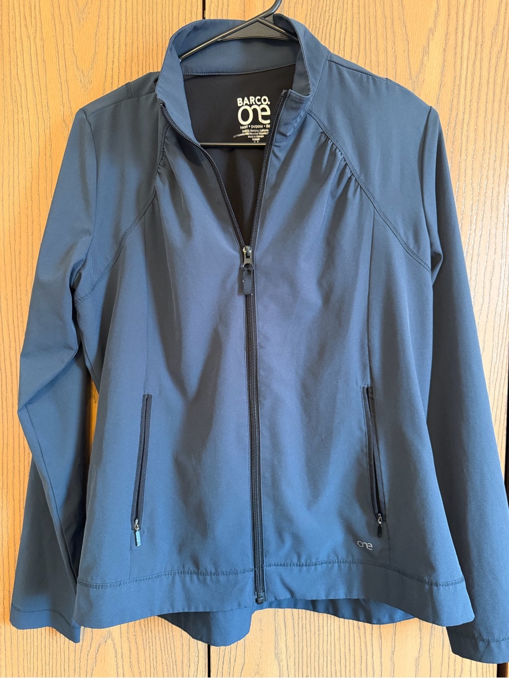 Barco One Scrubs Uniforms Women's Dark Navy Full-Zip Utility Jacket